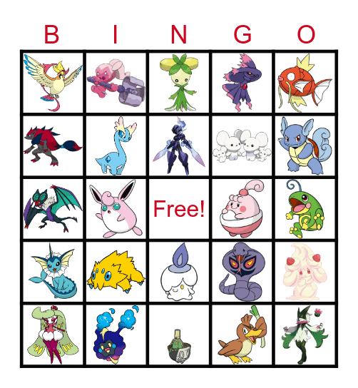 POKEMON BINGO SEASON 5 Bingo Card