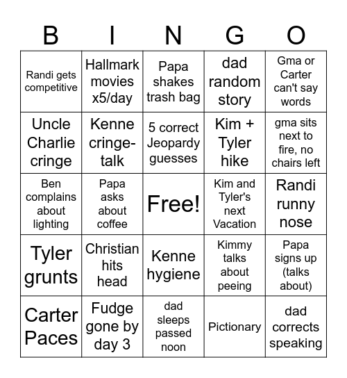 Christmas Bingo Card