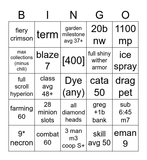 sdcw bingo Card