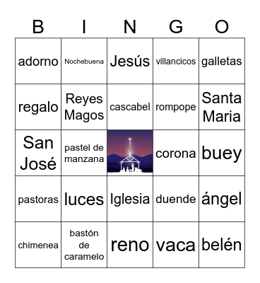 Bingo de Navidad Bingo Card