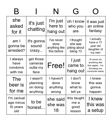 tcap bingo Card