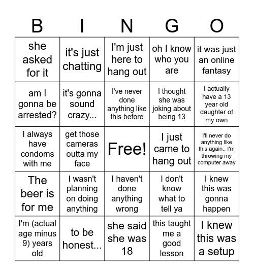 tcap bingo Card