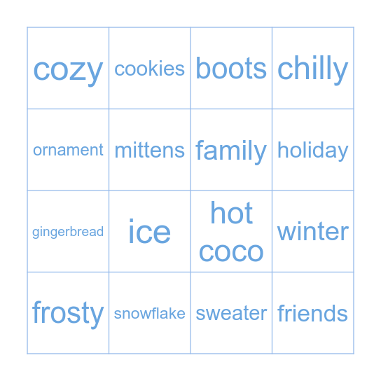 Winter Bingo! Bingo Card