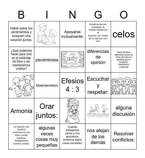 Que nos divide? Bingo Card