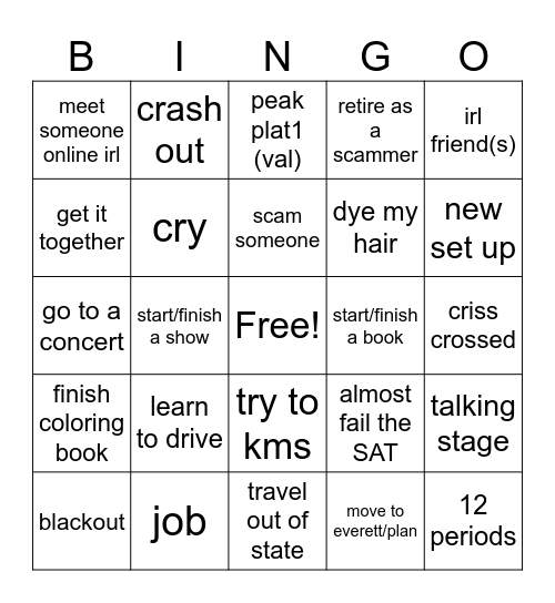 2025 Bingo Card 🔥 Bingo Card