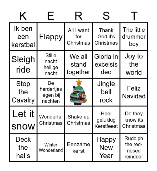 Kerstbingo NOF Bingo Card