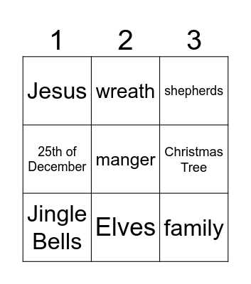 Kerstmis! Bingo Card