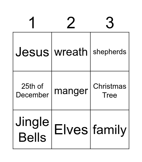 Kerstmis! Bingo Card