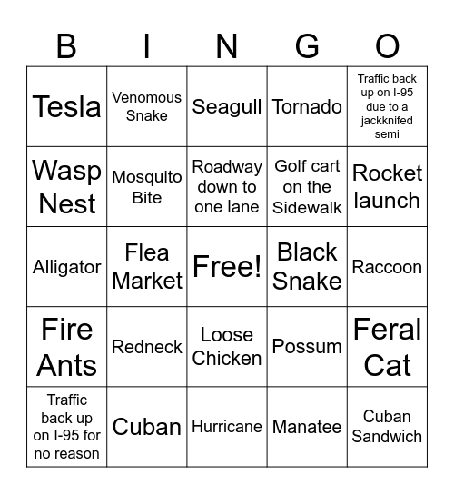 Welcome to Melbourne! Bingo Card