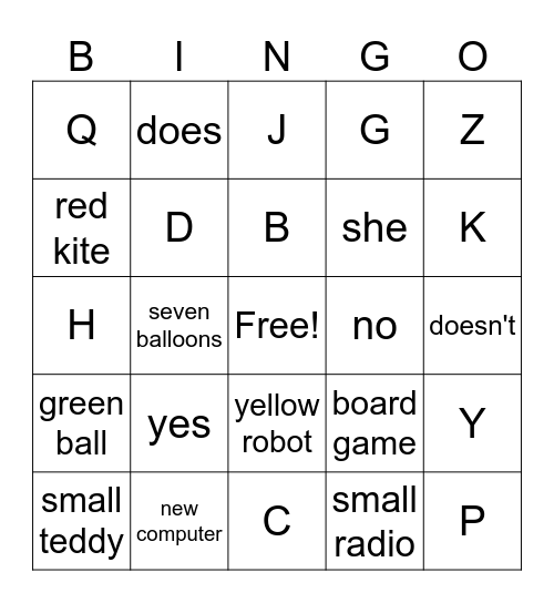Bingo Card
