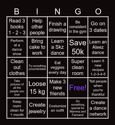 2025 Bingo Card