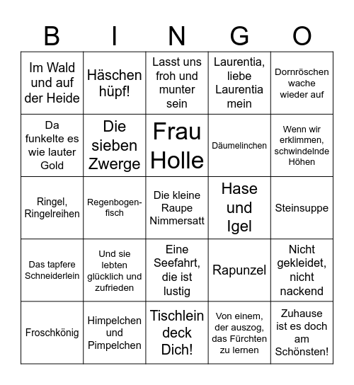 Unser Bingo 2025 - Kindheitserinnerungen Bingo Card