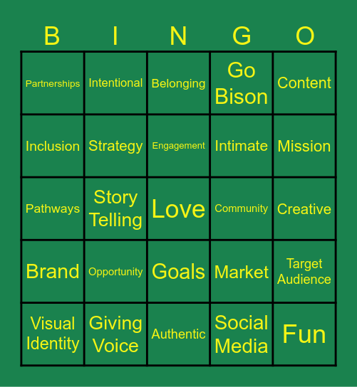 Marketing Buzzword Bingo Card