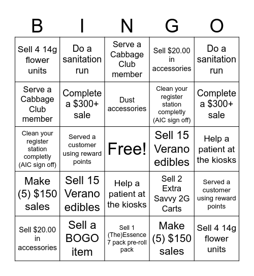 Line BINGO Card