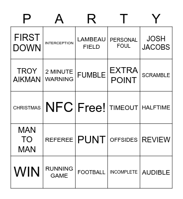 23RD PARTY Bingo Card