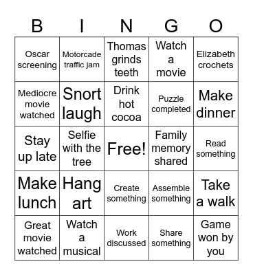 Christmas 2024 Bingo Card