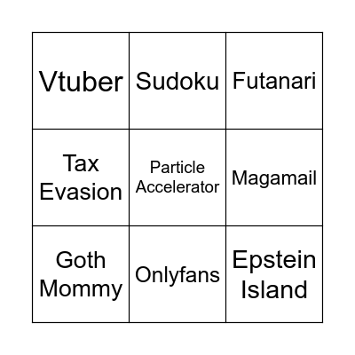 Infinite craft Bingo Card