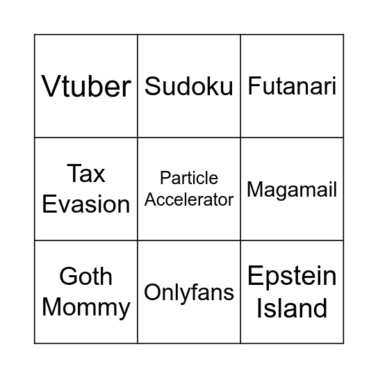 Infinite craft Bingo Card