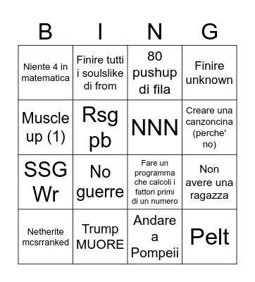 2025 Bingo Card