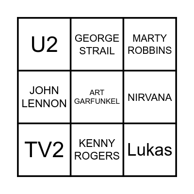 MUSIC! MUSIC! MUSIC! Bingo Card