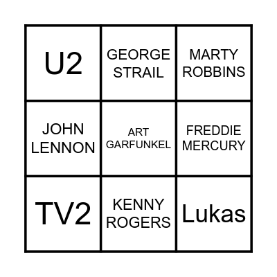 MUSIC! MUSIC! MUSIC! Bingo Card