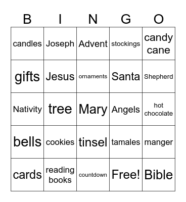 CHRISTmas Bingo Card