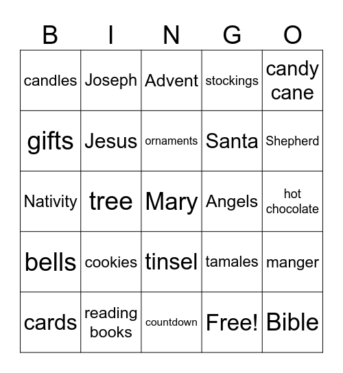 CHRISTmas Bingo Card