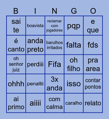 Fifa's Bingo Card