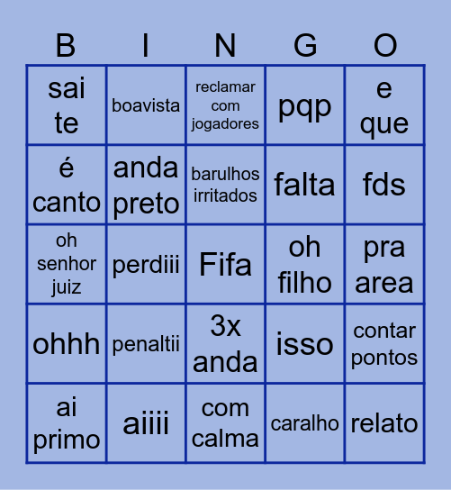 Fifa's Bingo Card