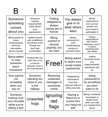 Help I Need to Set Boundaries! Bingo Card