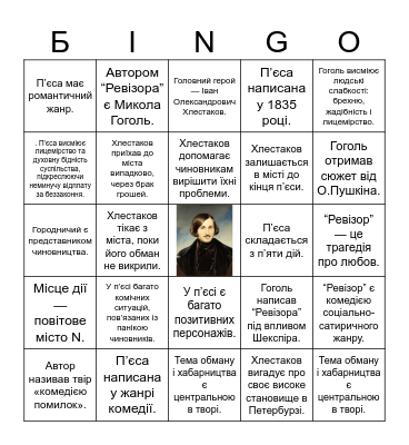 Ревізор Bingo Card