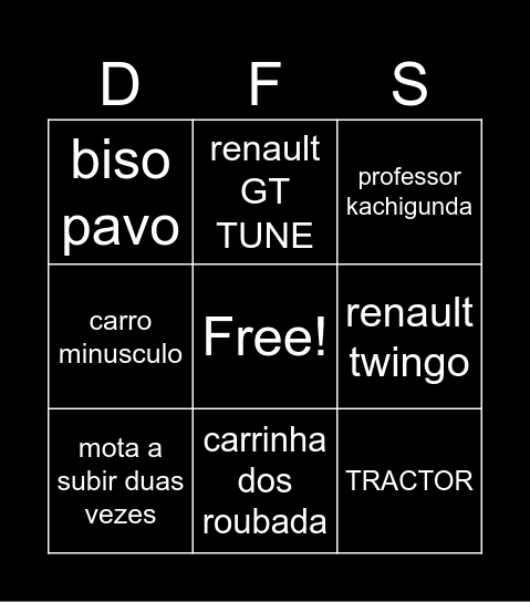 BINGO DA ESCOLA Bingo Card