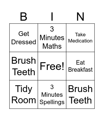 Weston Bingo Card