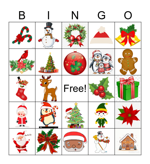 Holiday Bingo Card