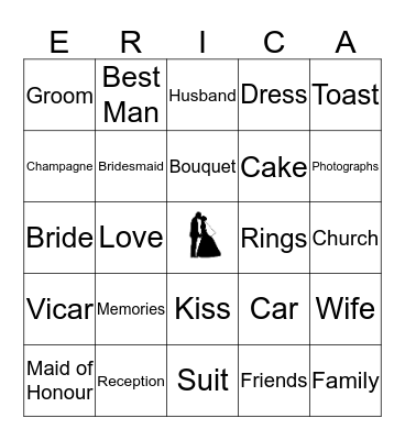 Bride to Be Bingo Card