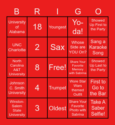 BriGo Bingo Card