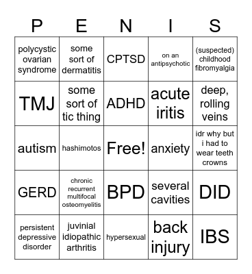 owens medical issues Bingo Card