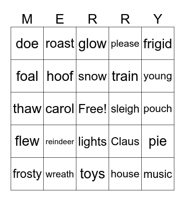 Christmas Bingo Card