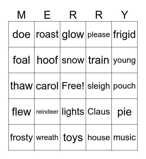 Christmas Bingo Card