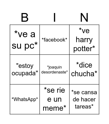 mamá Bingo Card