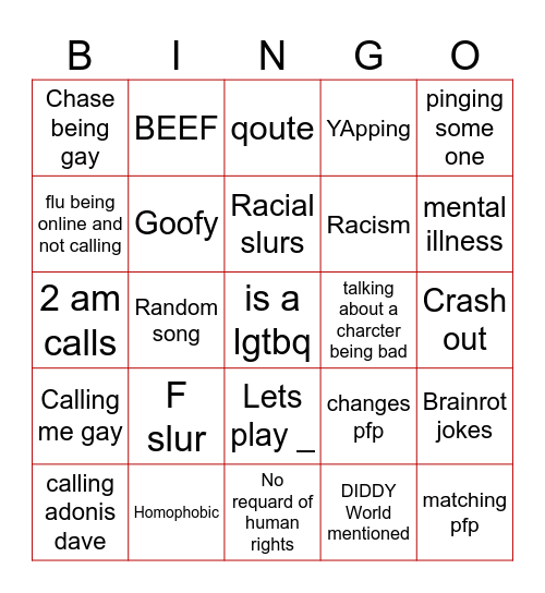 Discord Bingo Card