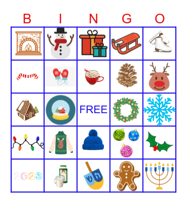 Holiday Fun Bingo Card