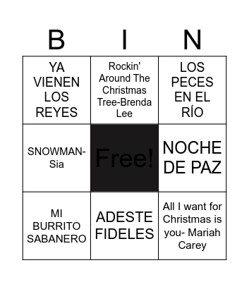 BINGO NAVIDEÑO Bingo Card