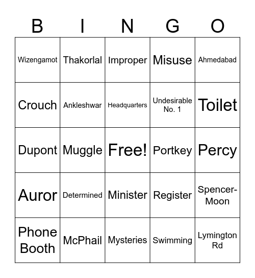 Bingo Call List Bingo Card