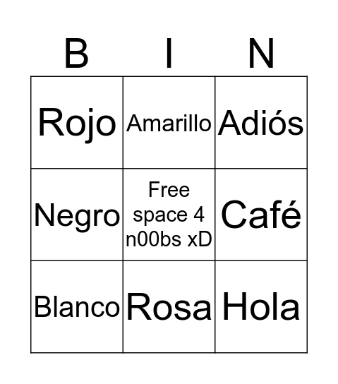 Bingo Card
