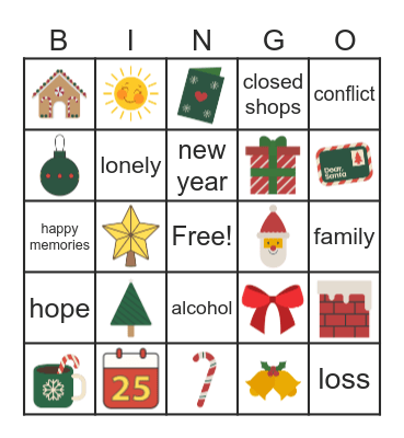 Psychology Christmas Bingo! Bingo Card
