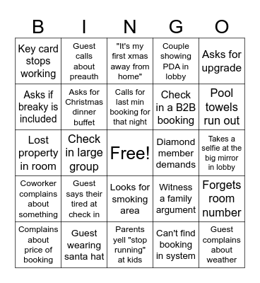 FO bingo Card