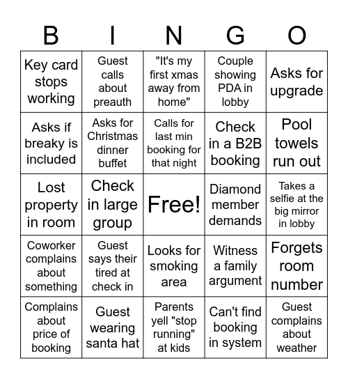 FO bingo Card