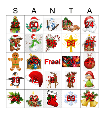 Christmas Bingo Card