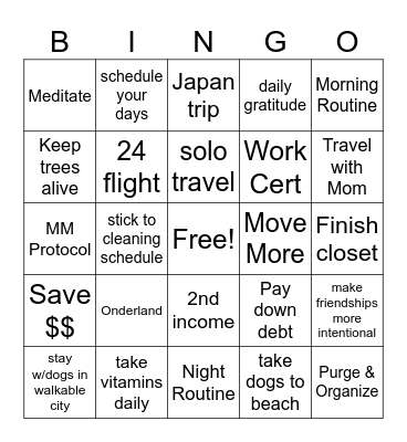 2025 Bingo Card